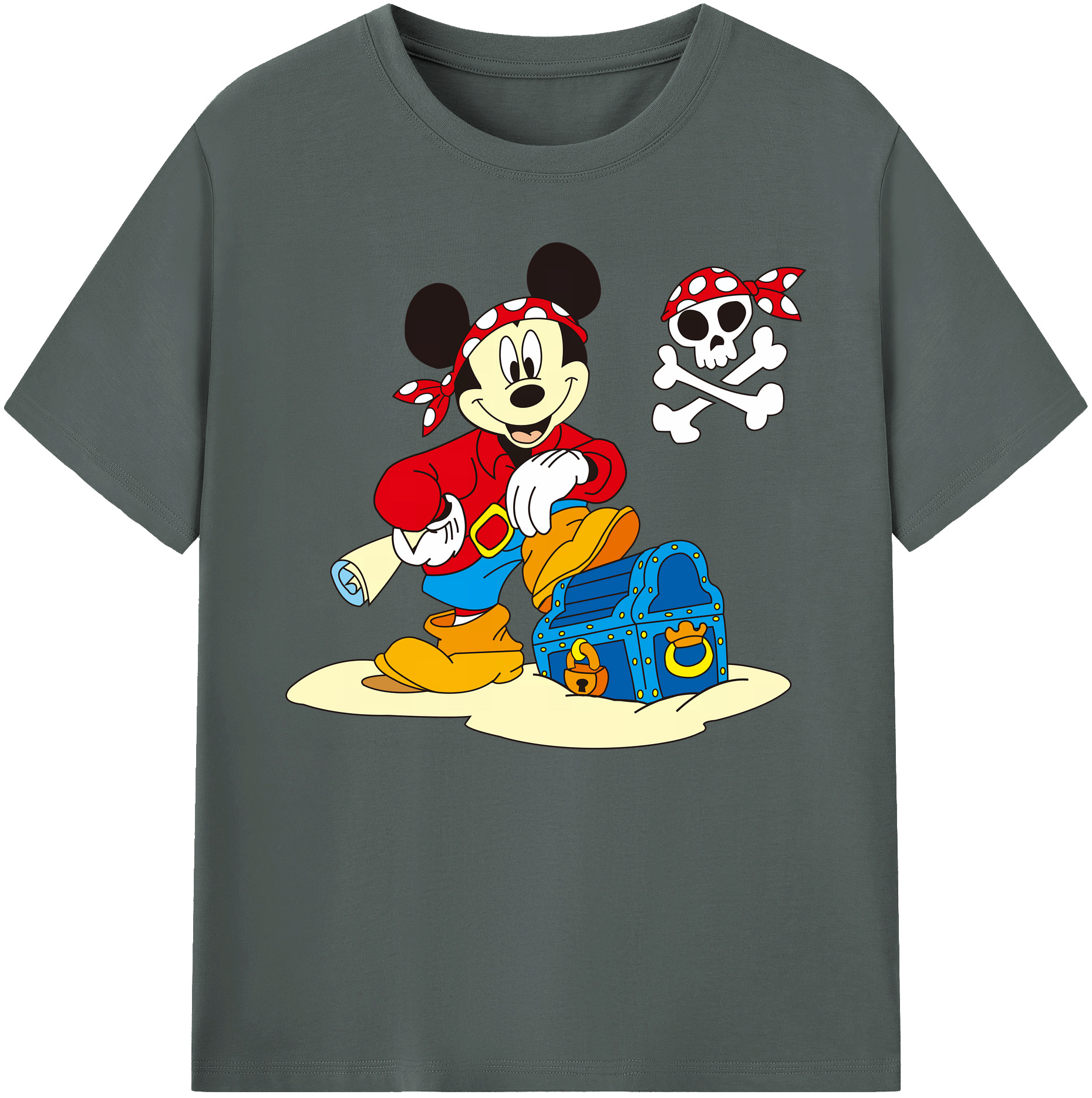 ミッキーマウス Mickey Mouse 綿100％ メンズ半袖Tシャツ｜肌触りやわらか＆通気性